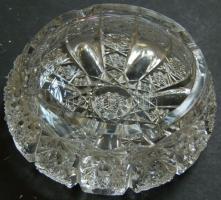 Nagy kristály hamutál / Old chrystal ashtray d:20 cm