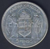 1930. 5P Ag "Horthy jobbra" T:3
