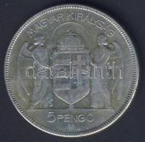 1930. 5P Ag "Horthy jobbra" T:3