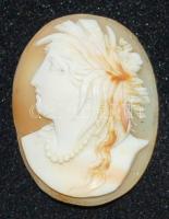 Szecessziós kagyló kámea / Art-nouveau cameo 32mm