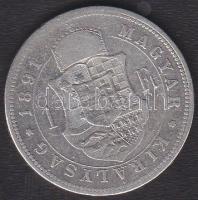 1891. 1Ft Ag "Fiumei címer" T:3 kis ph