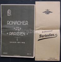 cca 1910 Bécsi áruház reklám-nyomtatványa + Kabaréműsor mindkettő HUNGARIKA (egyik sérült) / Advertising booklet of Vienna store and cabaret with pictures (one damaged)