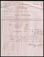 cca 1870 4 db fejléces német számla / 4 German invoices