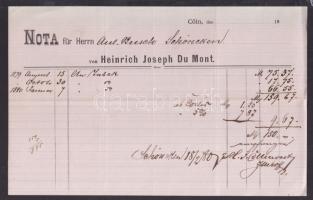 cca 1870 4 db fejléces német számla / 4 German invoices