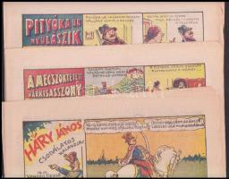 1937 Friss újság képregény és tréfamelléklete 3 db színes magazin