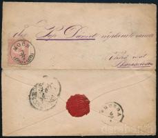 1871 Kőnyomat 5kr elfogazva levélen "MOCS" - "THORDA" / 5kr on cover