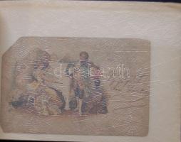 62 darabos képeslapgyűjtemény albumban, köztük sok régi Bécs, illetve egy régi levél