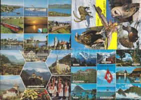 100 db futott, színes, modern Svájc városképes lap