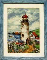 Szép kézi goblein, igényes új üvegezett kerettel 33x40 cm