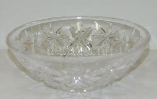 Kristály üveg tálka / chrystal tray 20x9 cm