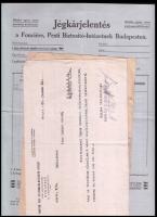 6 db régi biztosítási irat: Fonciére, Triest, stb.