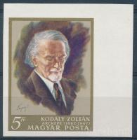 1968 Kodály Zoltán ívsarki vágott bélyeg (ujjlenyomat / fingerprint)