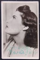 Karády Katalin fotólap a színésznő saját kezű aláírásával