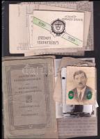 Vegyes okmány tétel: bizonyítványok, útlevelek, fotók, levelek, stb.