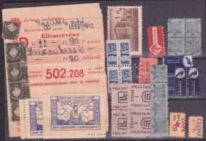 33 db klf segélybélyeg, illeték-bélyeg és egyéb