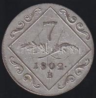 Ausztria/magyar verdejel 1802B 7Kr Ag I.Ferenc T:2 k.