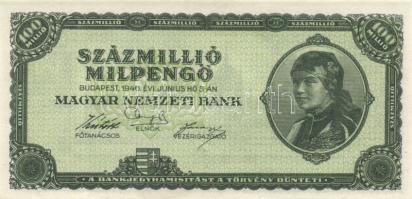 1946 100.000.000Milpengő (4x) T:I