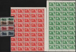 1945-1946 Bélyegjubileum sor párokban + Újjáépítés ívdarabok