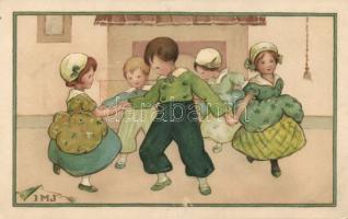 Children dance litho