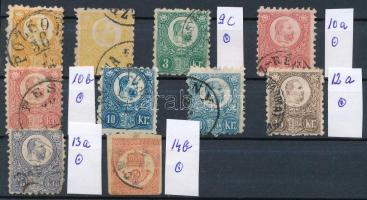 1871 Réznyomat sor + színváltozatok + Hírlapbélyeg (35.000+) vegyes minőség