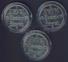 1985 100Ft 3klf db "Természetvédelem-vidra, vadmacska, mocsári teknős" T:BU