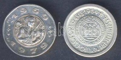 1979-1984 Keszthely emlékérmek (2x) az Éremgyűjtők alapításának 10. és 15. évfordulója alkalmából T:...