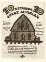 Német Birodalom / Weimari Köztársaság / Köln 1922. 50Pf (3x) 3 klf db teljes sor + Schwaan 1922. 10P...