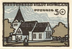 Német Birodalom / Weimari Köztársaság / Köln 1922. 50Pf (3x) 3 klf db teljes sor + Schwaan 1922. 10P...