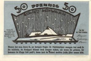 Német Birodalom / Weimari Köztársaság / Köln 1922. 50Pf (3x) 3 klf db teljes sor + Schwaan 1922. 10P...