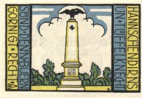 Német Birodalom / Weimari Köztársaság / Dargun 1921. 10Pf + 25Pf + 50Pf 3 klf db, teljes sor + Carlo...