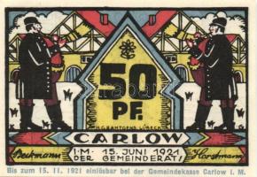 Német Birodalom / Weimari Köztársaság / Dargun 1921. 10Pf + 25Pf + 50Pf 3 klf db, teljes sor + Carlo...