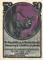 Német Birodalom / Weimari Köztársaság / Dargun 1921. 10Pf + 25Pf + 50Pf 3 klf db, teljes sor + Carlo...