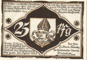 Német Birodalom / Weimari Köztársaság / Hagenow 1922. 10Pf + 25Pf + 50Pf 3 klf db, teljes sor + Büde...