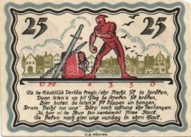 Német Birodalom / Weimari Köztársaság / Hagenow 1922. 10Pf + 25Pf + 50Pf 3 klf db, teljes sor + Büde...