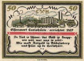 Német Birodalom / Weimari Köztársaság / Hagenow 1922. 10Pf + 25Pf + 50Pf 3 klf db, teljes sor + Büde...