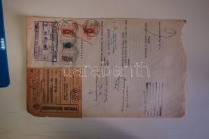 1945-1964 15 irat okmánybélyegekkel, változatos illetéklerovással