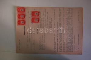 1945-1964 15 irat okmánybélyegekkel, változatos illetéklerovással