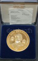 1991. Mindszenty emlékérem aranyozva T:PP tanúsítvánnyal, eredeti dobozban!
