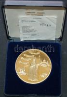 1991. Mindszenty emlékérem aranyozva T:PP tanúsítvánnyal, eredeti dobozban!