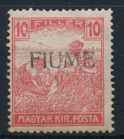 Fiume 1918 Arató 10f H.II. felülnyomással, Bodor vizsgálójellel