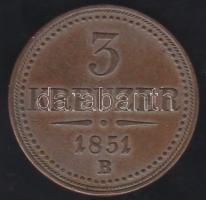 Ausztria/magyar verdejel 1851B 3Kr T:2