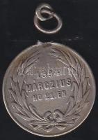 1894. "Kossuth Lajos" emlékmedál (füle letörve, mellékelve) Ag T:2