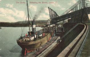 Lorain, Ohio docks SS Wolvin (Rb)