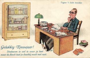 Humour hold to light litho (small tear)