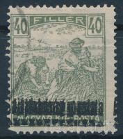 Nyugat-Mmagyarország III. 1921 Arató 40f dupla felülnyomással