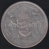 1930. 5P Ag "Horthy jobbra" T:3