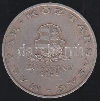 1948. 20Ft Ag "Táncsics" T:2 kis ph