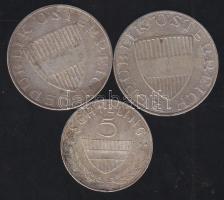 Ausztria 1958-1966. 10Sch (2x) + 5Sch T:2/2-