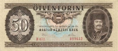 1975. 50Ft (12x) egy sorozatból, néhány egymást követő sorszámmal! T:I/I-