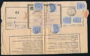 1940 Távirat Budapestről Szentendrére 60f 7 bélyeges portózással
